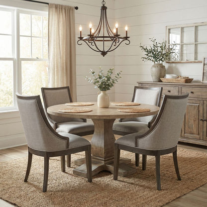 Drake 53" Round Dining Table - Sand Wash