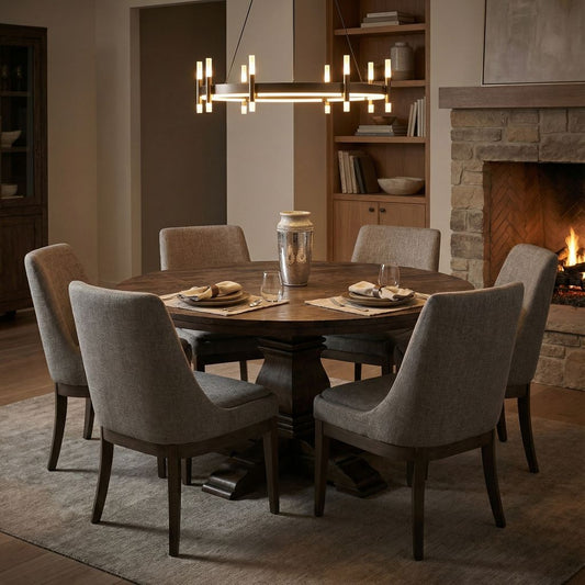 Drake 60" Round Dining Table - Carbon