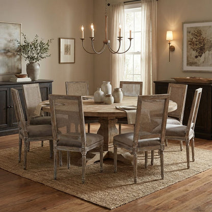Drake 72" Round Dining Table - Sand Wash