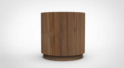 Malcolm Acacia 20" Round End Table - Natural + Gray