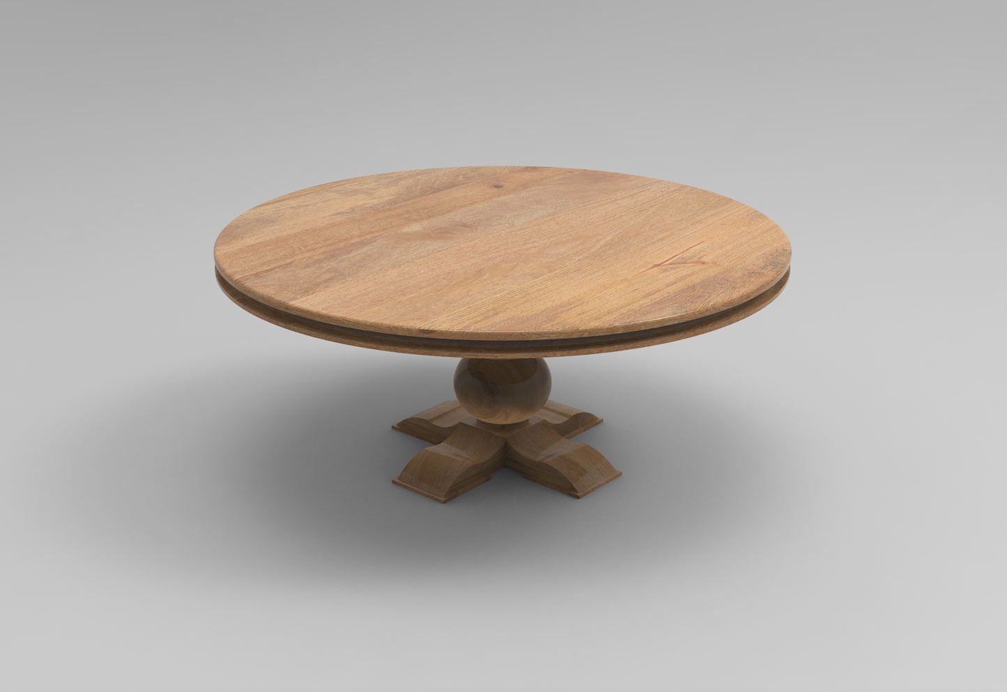 Weston 72" Acacia Round Dining Table - Natural