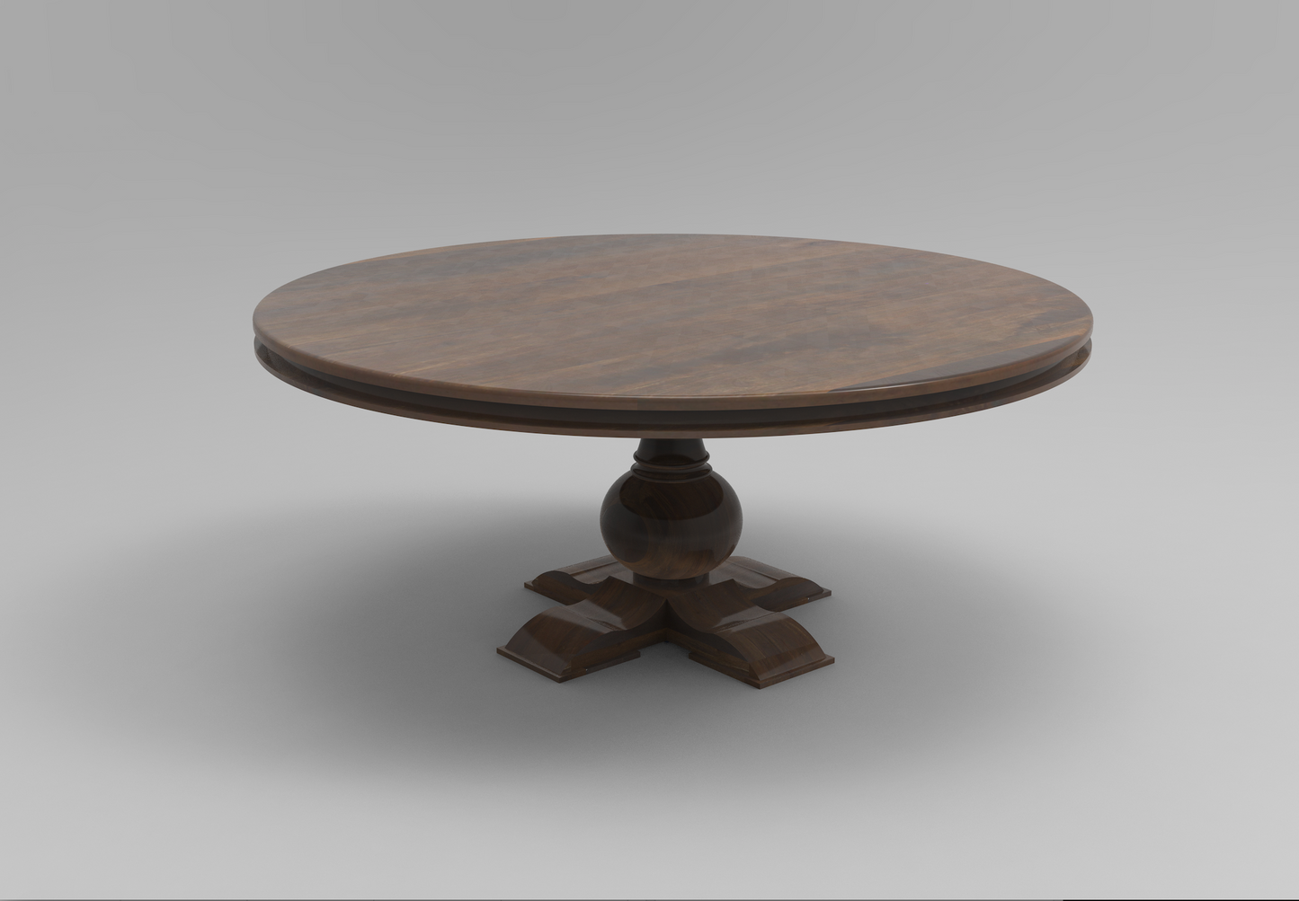 Weston 72" Acacia Round Dining Table - Natural + Black