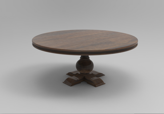 Weston 72" Acacia Round Dining Table - Black