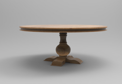 Weston 72" Acacia Round Dining Table - Natural
