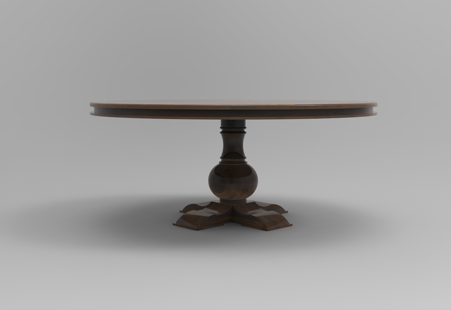 Weston 72" Acacia Round Dining Table - Natural + Black