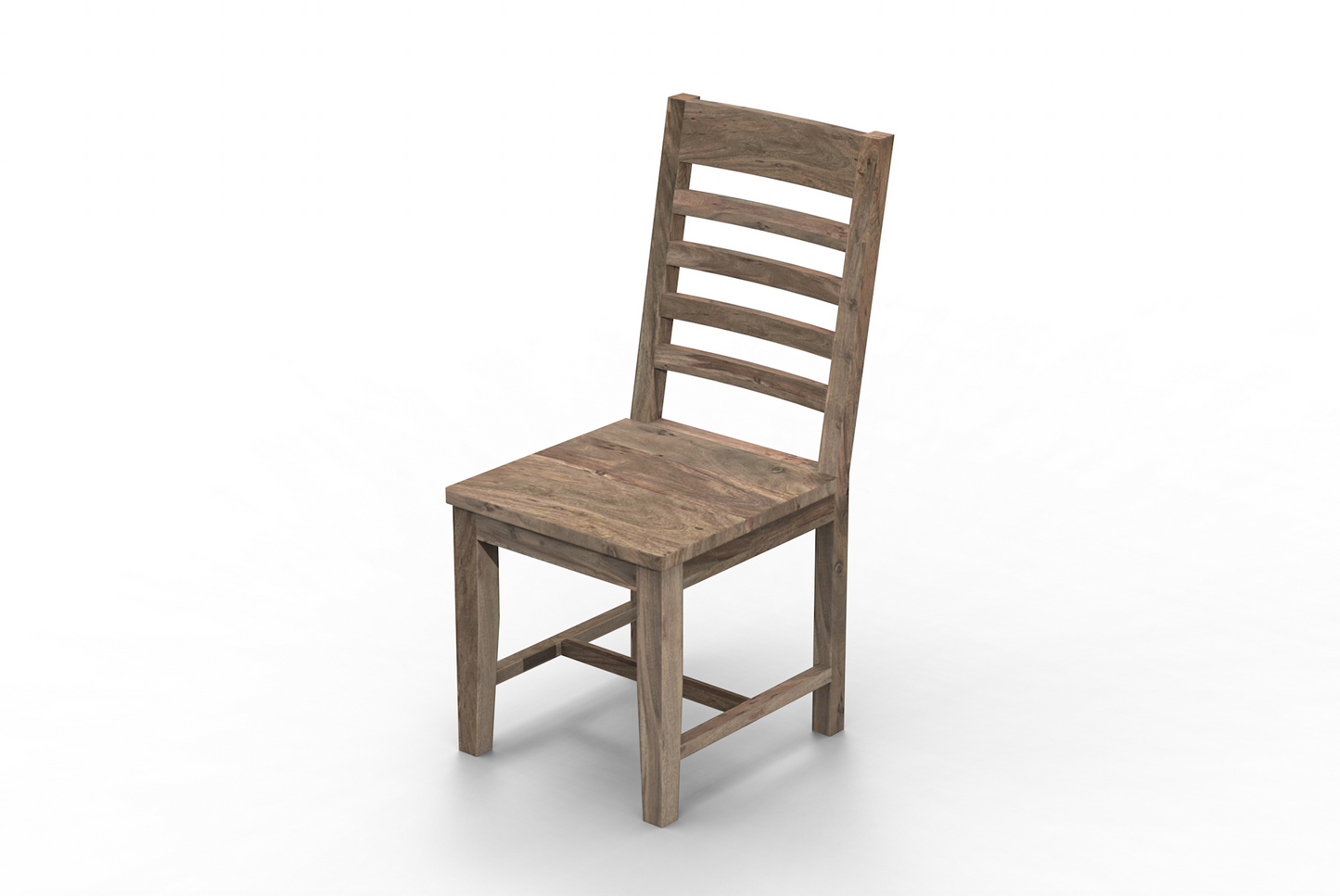 Malcolm Acacia Ladderback Dining Side Chair - Natural + Smoke