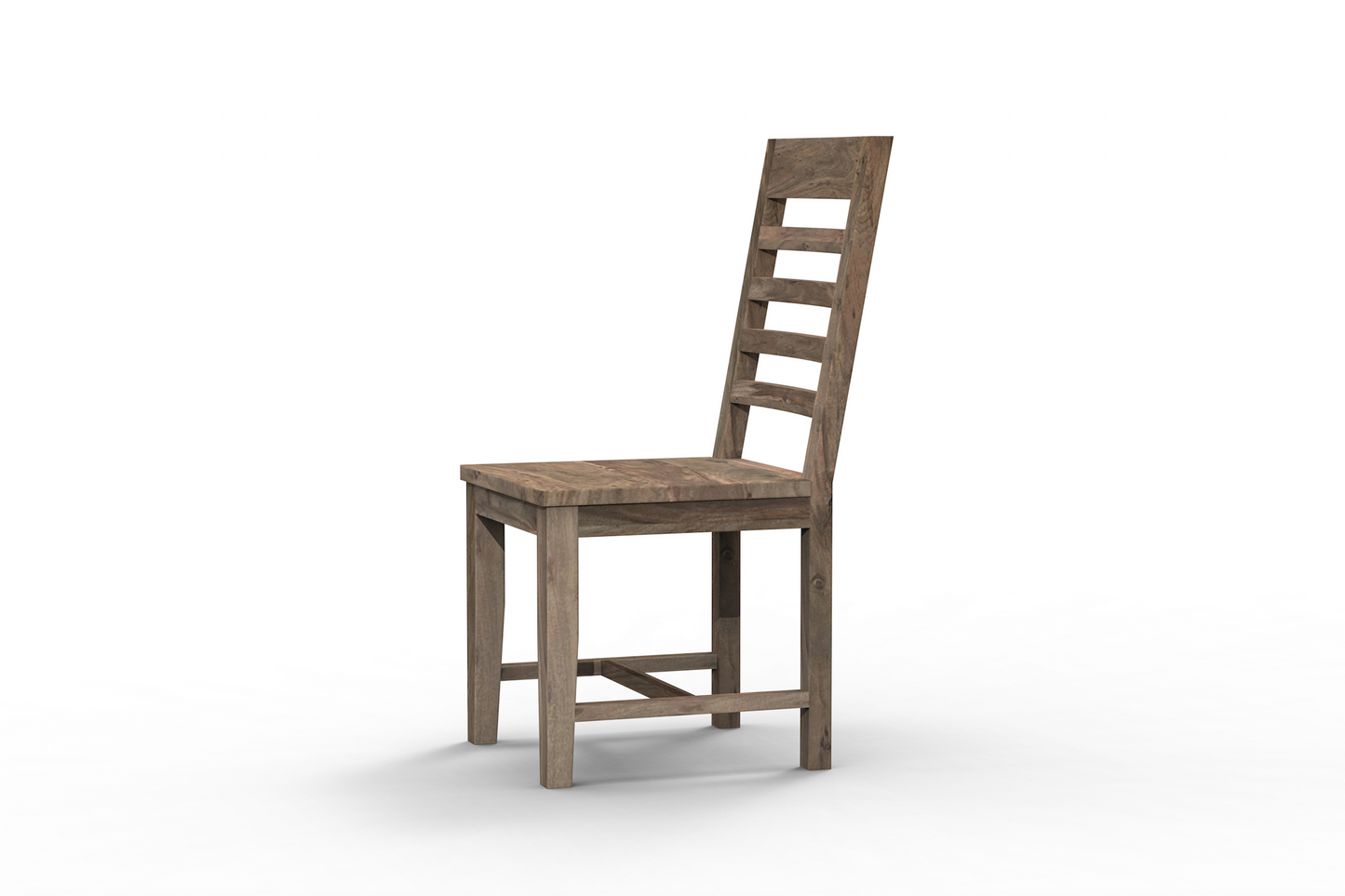 Malcolm Acacia Ladderback Dining Side Chair - Natural + Smoke