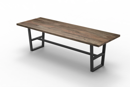 Maxwell Acacia 120" Counter Height Gathering Table - Natural + Smoke