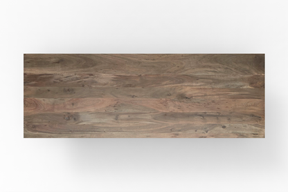 Maxwell Acacia 120" Counter Height Gathering Table - Natural + Smoke