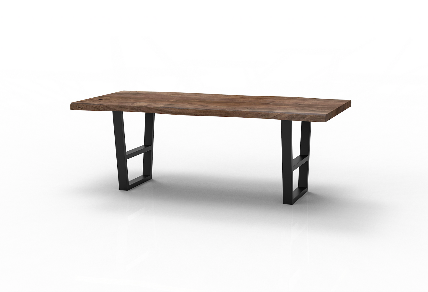 Malcolm Acacia 84" Live Edge Dining Table - Natural + Smoke