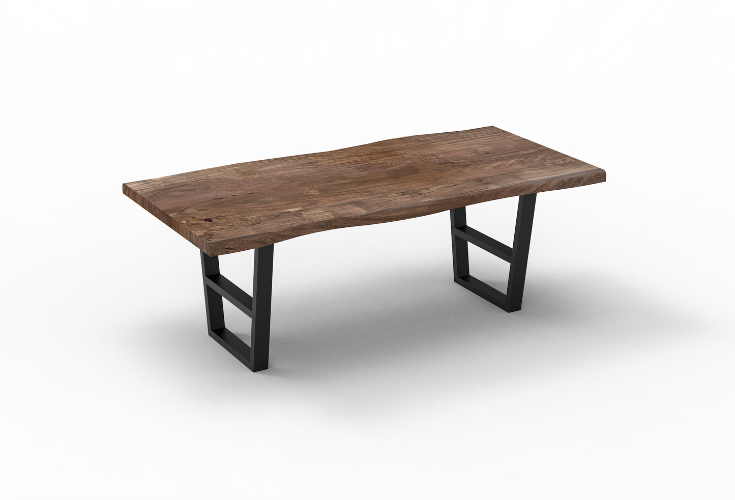 Malcolm Acacia 84" Live Edge Dining Table - Natural + Smoke