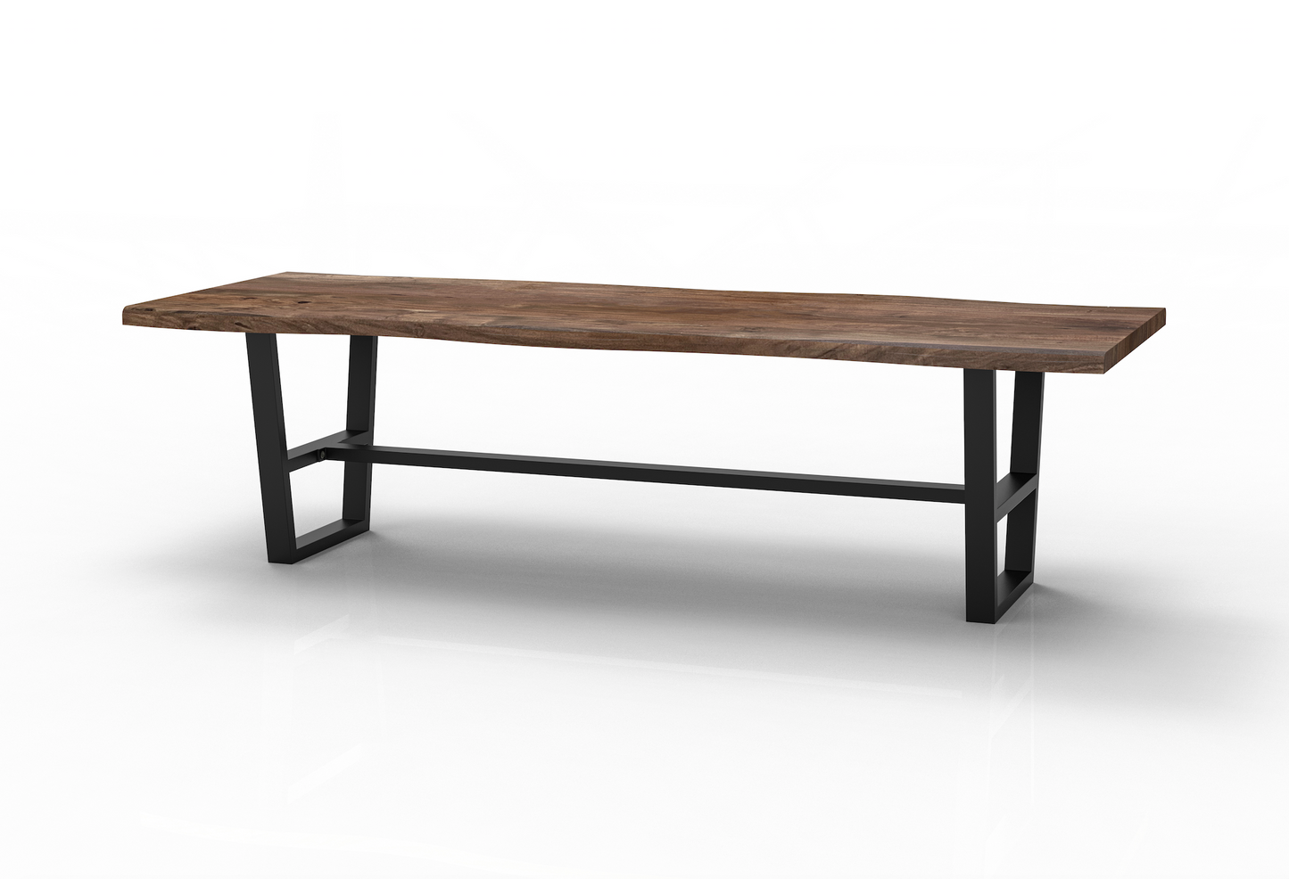 Malcolm Acacia 108" Live Edge Dining Table - Natural + Smoke