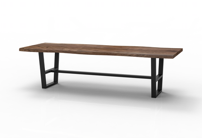 Malcolm Acacia 108" Live Edge Dining Table - Natural + Smoke
