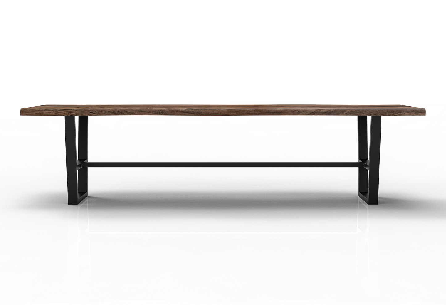 Malcolm Acacia 120" Live Edge Dining Table - Natural + Smoke