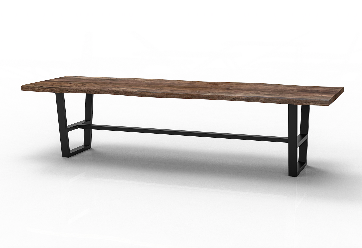 Malcolm Acacia 120" Live Edge Dining Table - Natural + Smoke