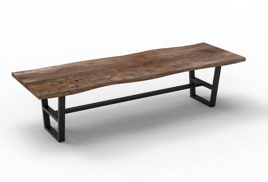 Malcolm Acacia 120″ Live Edge Dining Table — Smoke