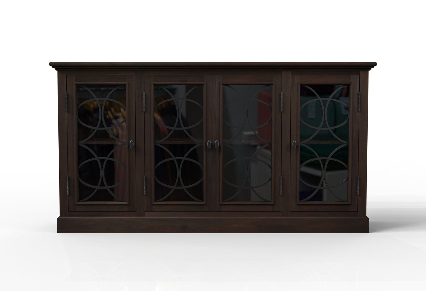 Wilhelm 76" 4 Door Sideboard - Natural + Black