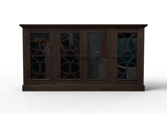Wilhelm 76" 4 Door Sideboard - Natural + Black