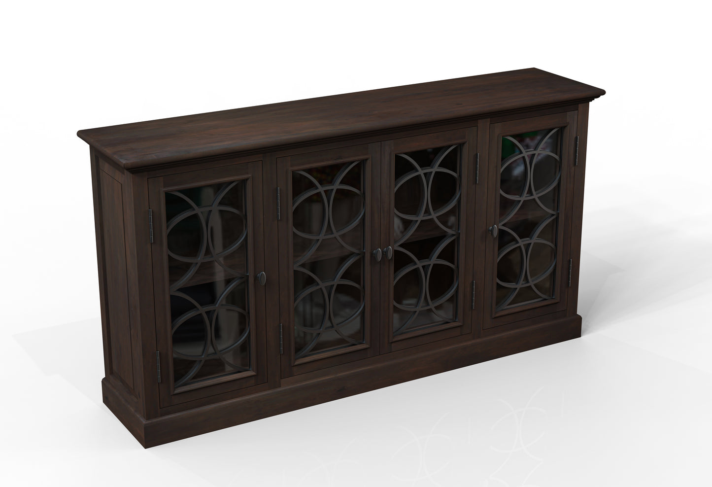 Wilhelm 76" 4 Door Sideboard - Natural + Black