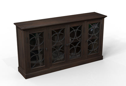 Wilhelm 76" 4 Door Sideboard - Natural + Black