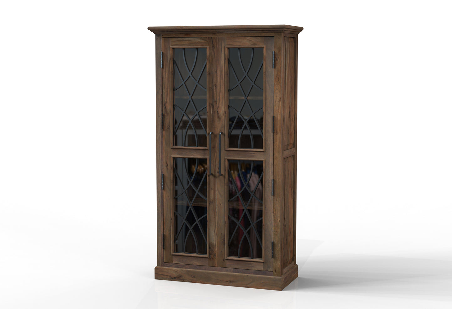 Morrison 40" 2 Door Cabinet - Natural + Smoke