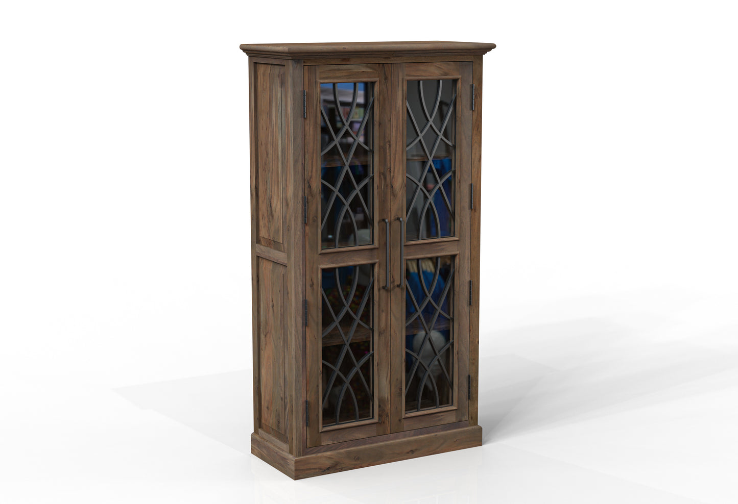 Morrison 40" 2 Door Cabinet - Natural + Smoke