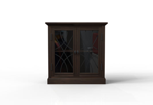 Morrison 40" 2 Door Cabinet - Natural + Black