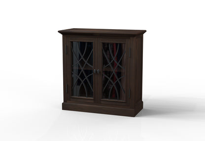 Morrison 40" 2 Door Cabinet - Natural + Black