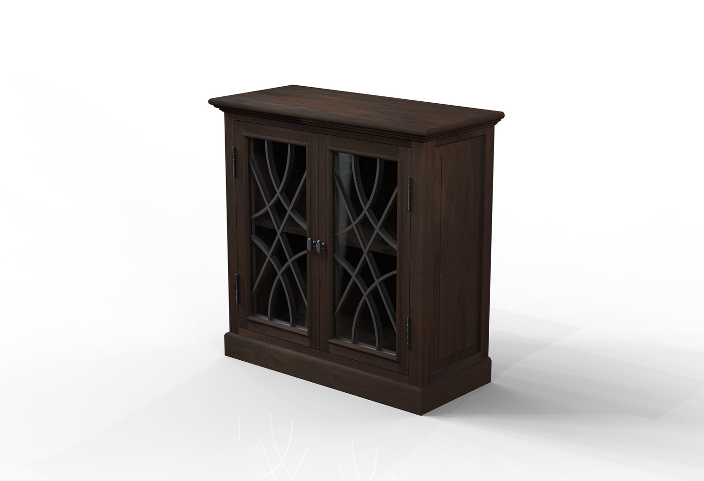 Morrison 40" 2 Door Cabinet - Natural + Black
