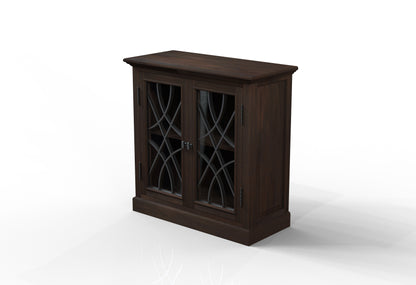 Morrison 40" 2 Door Cabinet - Natural + Black