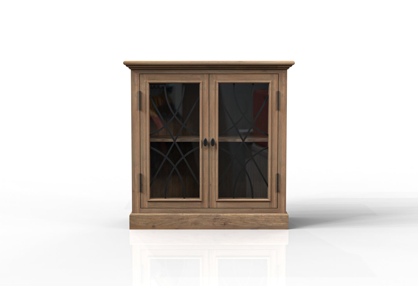 Morrison 40" 2 Door Cabinet - Natural + Gray