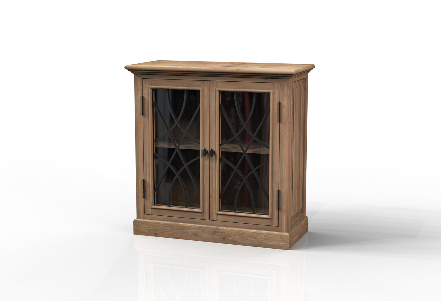 Morrison 40" 2 Door Cabinet - Natural + Gray