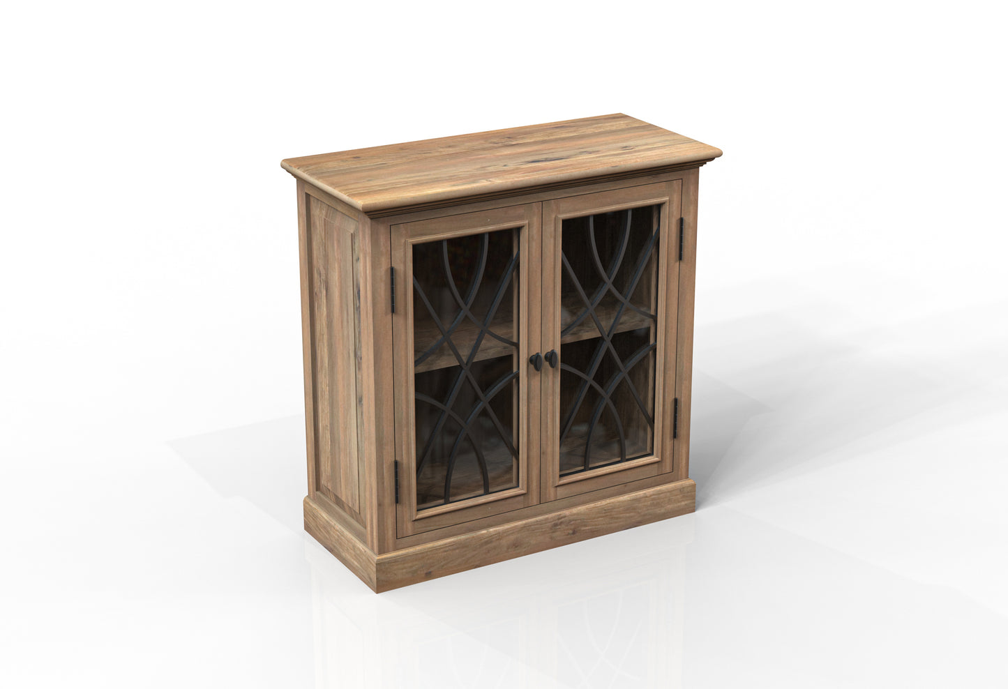 Morrison 40" 2 Door Cabinet - Natural + Gray