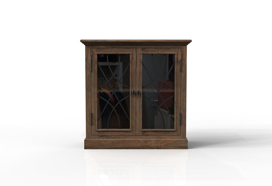 Morrison 40" 2 Door Cabinet - Natural + Smoke
