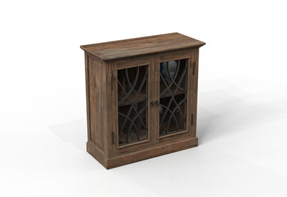 Morrison 40" 2 Door Cabinet - Natural + Smoke