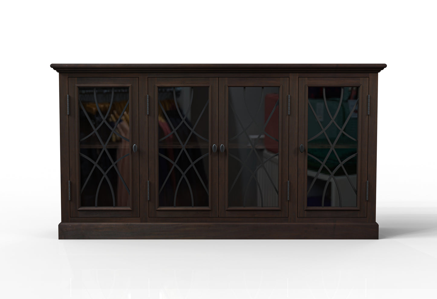 Morrison 76" 4 Door Sideboard - Natural + Black