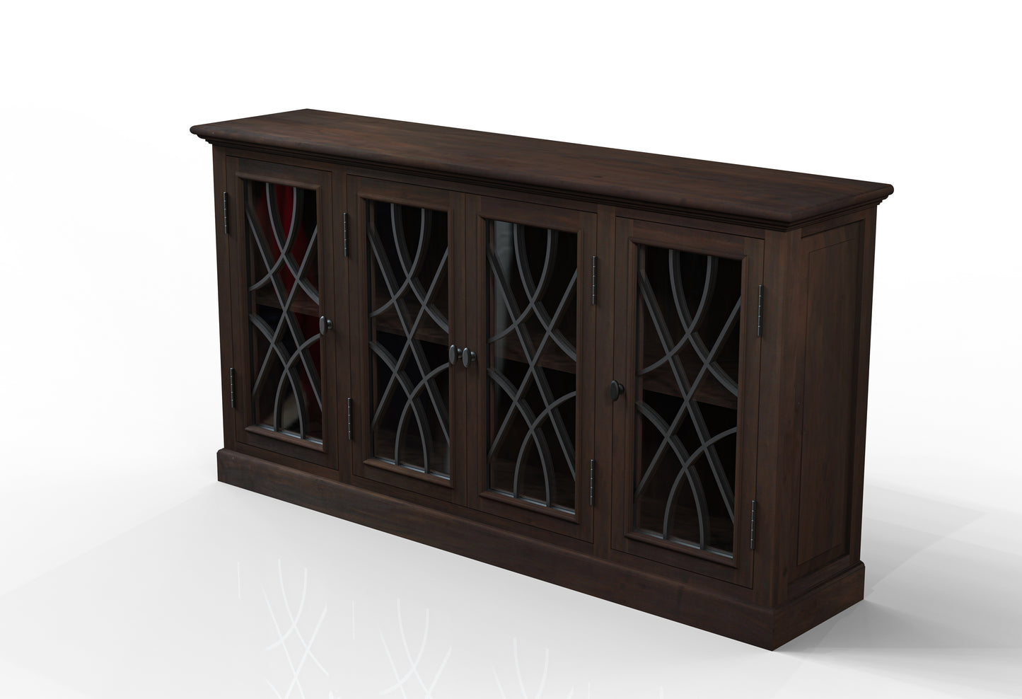 Morrison 76" 4 Door Sideboard - Natural + Black