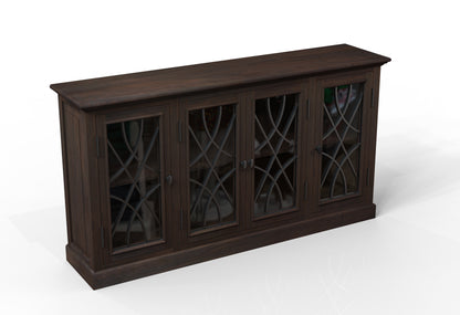 Morrison 76" 4 Door Sideboard - Natural + Black