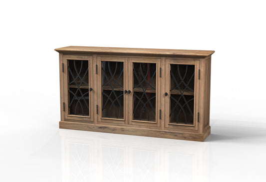 Morrison 76" 4 Door Sideboard - Natural + Gray