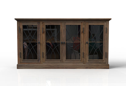 Morrison 76" 4 Door Sideboard - Natural + Smoke