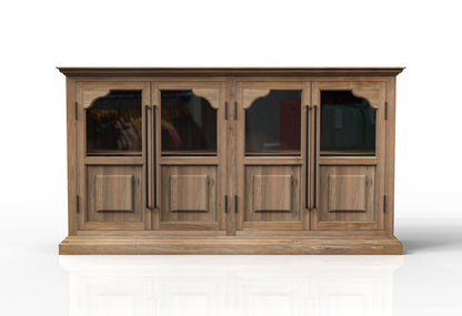 Bradshaw 76" 4 Door Sideboard - Natural + Gray