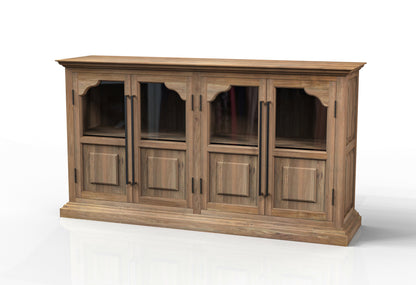 Bradshaw 76" 4 Door Sideboard - Natural + Gray