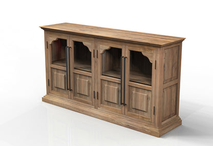 Bradshaw 76" 4 Door Sideboard - Natural + Gray