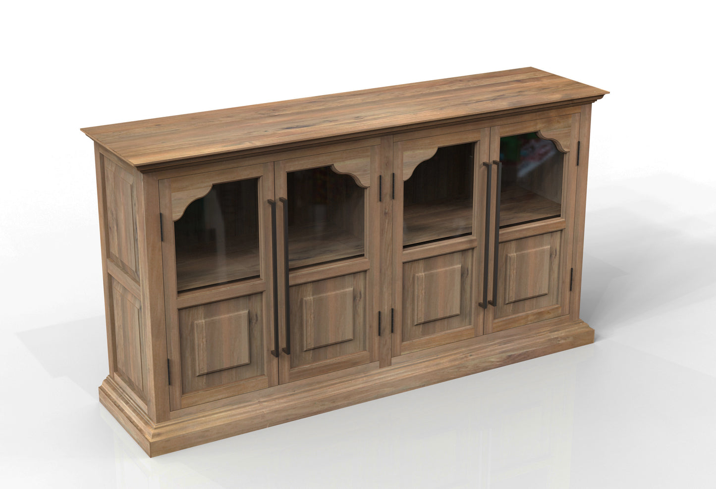 Bradshaw 76" 4 Door Sideboard - Natural + Gray