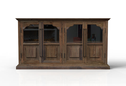 Bradshaw 76" 4 Door Sideboard - Natural + Black