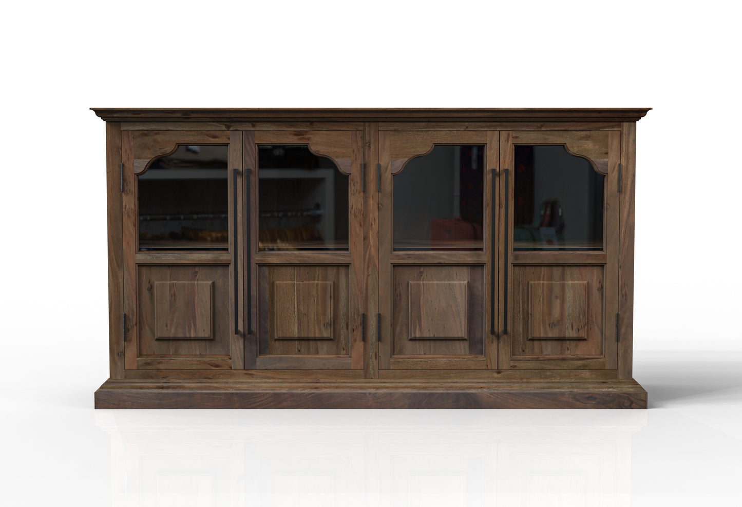 Bradshaw 76" 4 Door Sideboard - Natural + Smoke