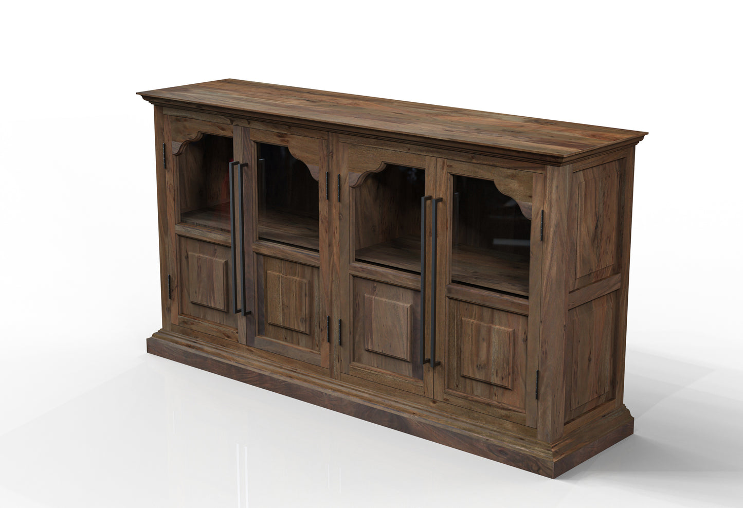 Bradshaw 76" 4 Door Sideboard - Natural + Smoke