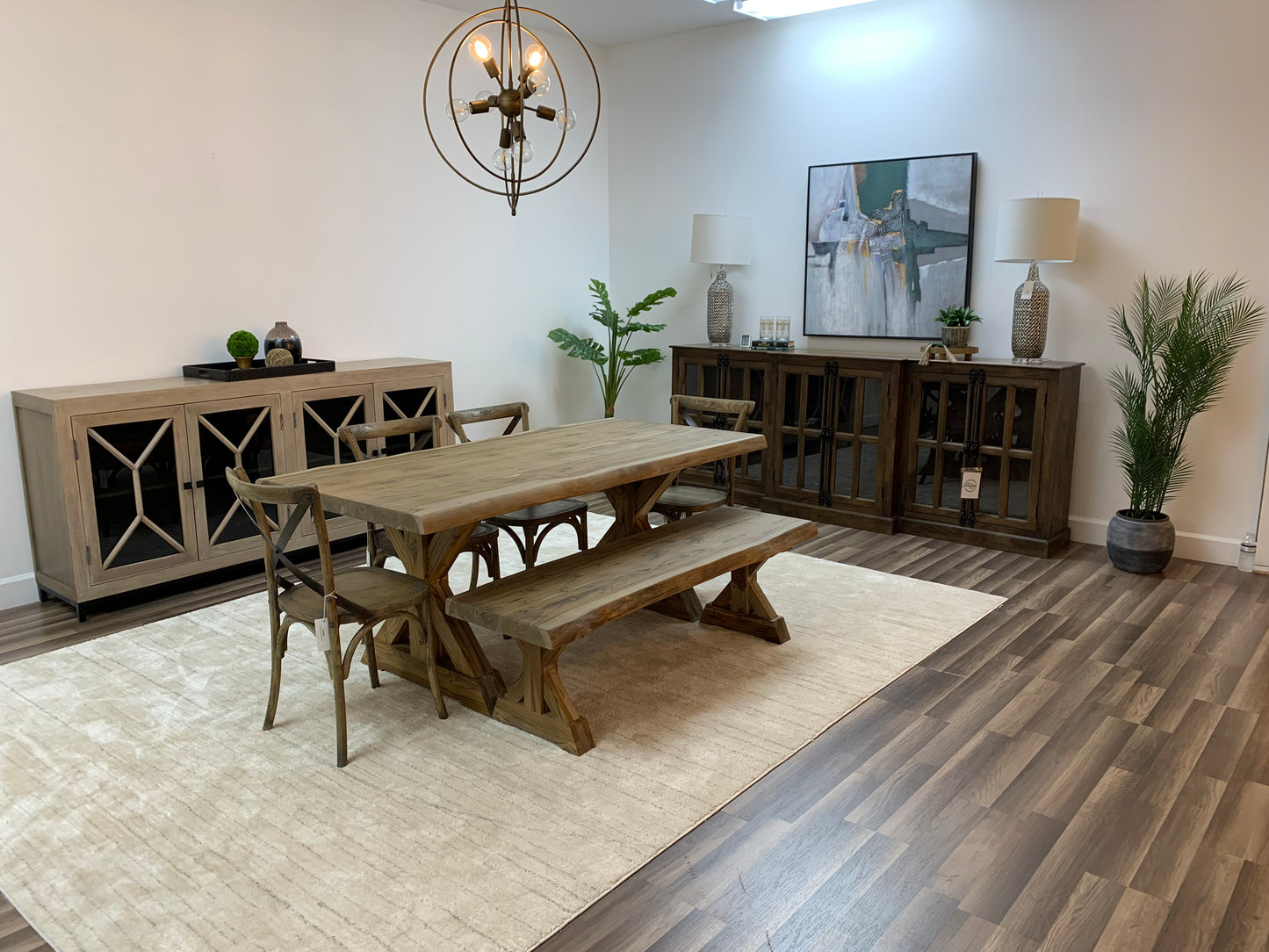 Bartholomew 72" Teak Live Edge Dining Table - Natural