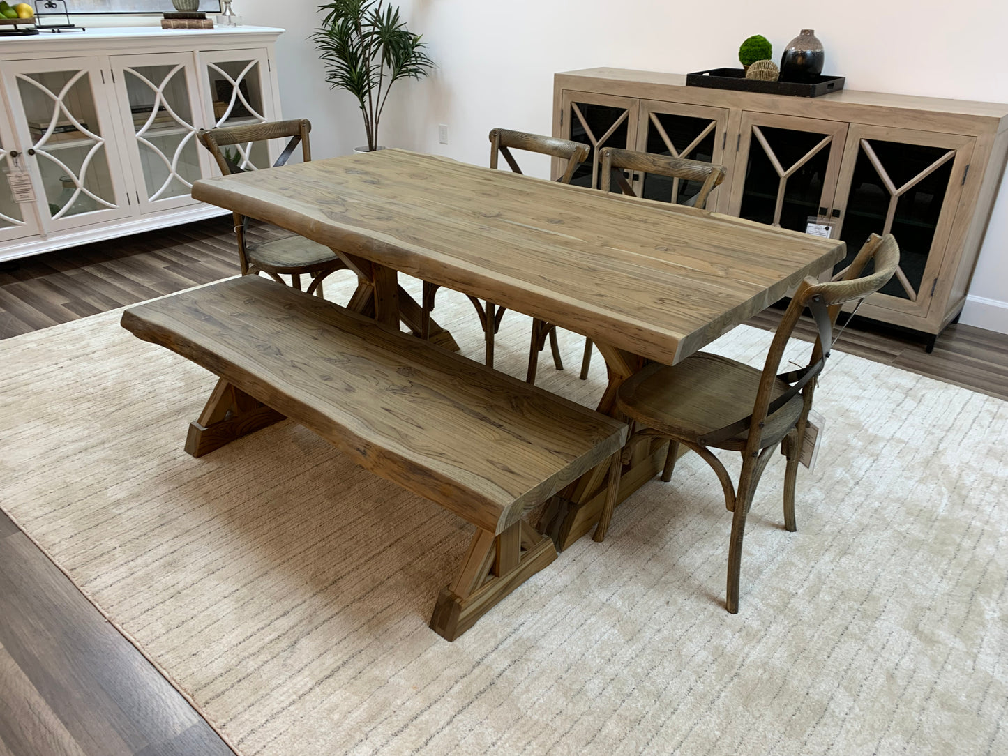 Bartholomew 72" Teak Live Edge Dining Table - Natural