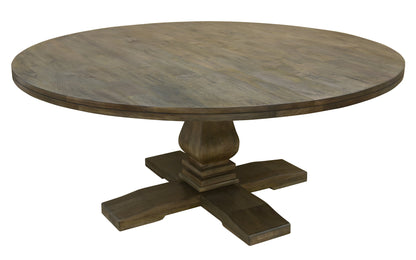 Drake 72" Round Dining Table - Distressed Natural